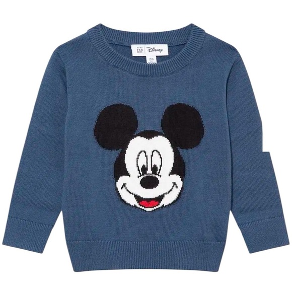 GAP Other - Baby Gap Mickey Mouse Sweater Blue Knit pullover sweater Size 3 Years